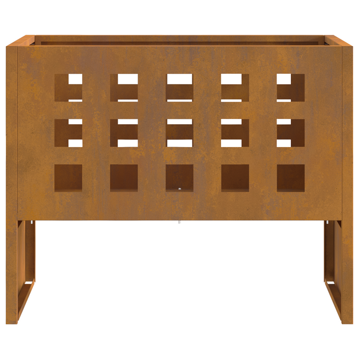 Punto focale  rettangolare 50x30x40 cm in acciaio resistente alle intemperie