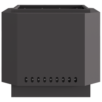 Braciere Senza Fumi Nero 58x58x51 cm Acciaio