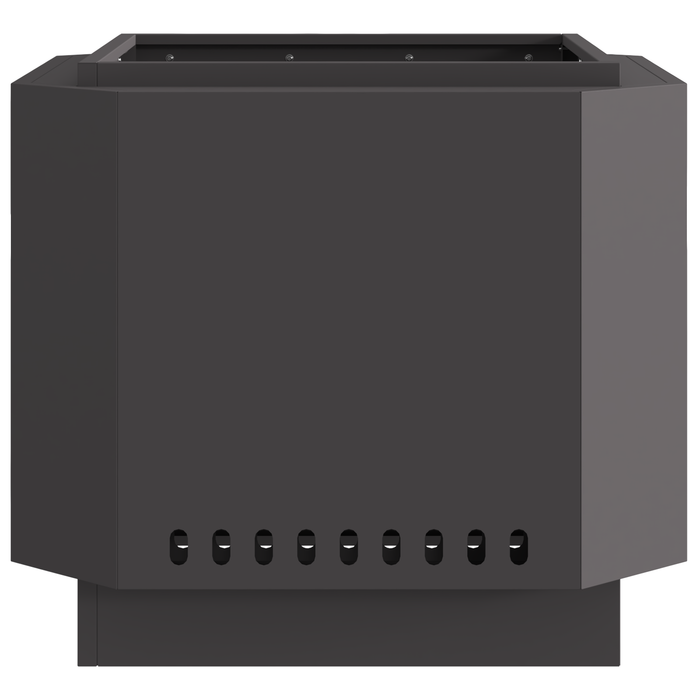 Braciere Senza Fumi Nero 58x58x51 cm Acciaio