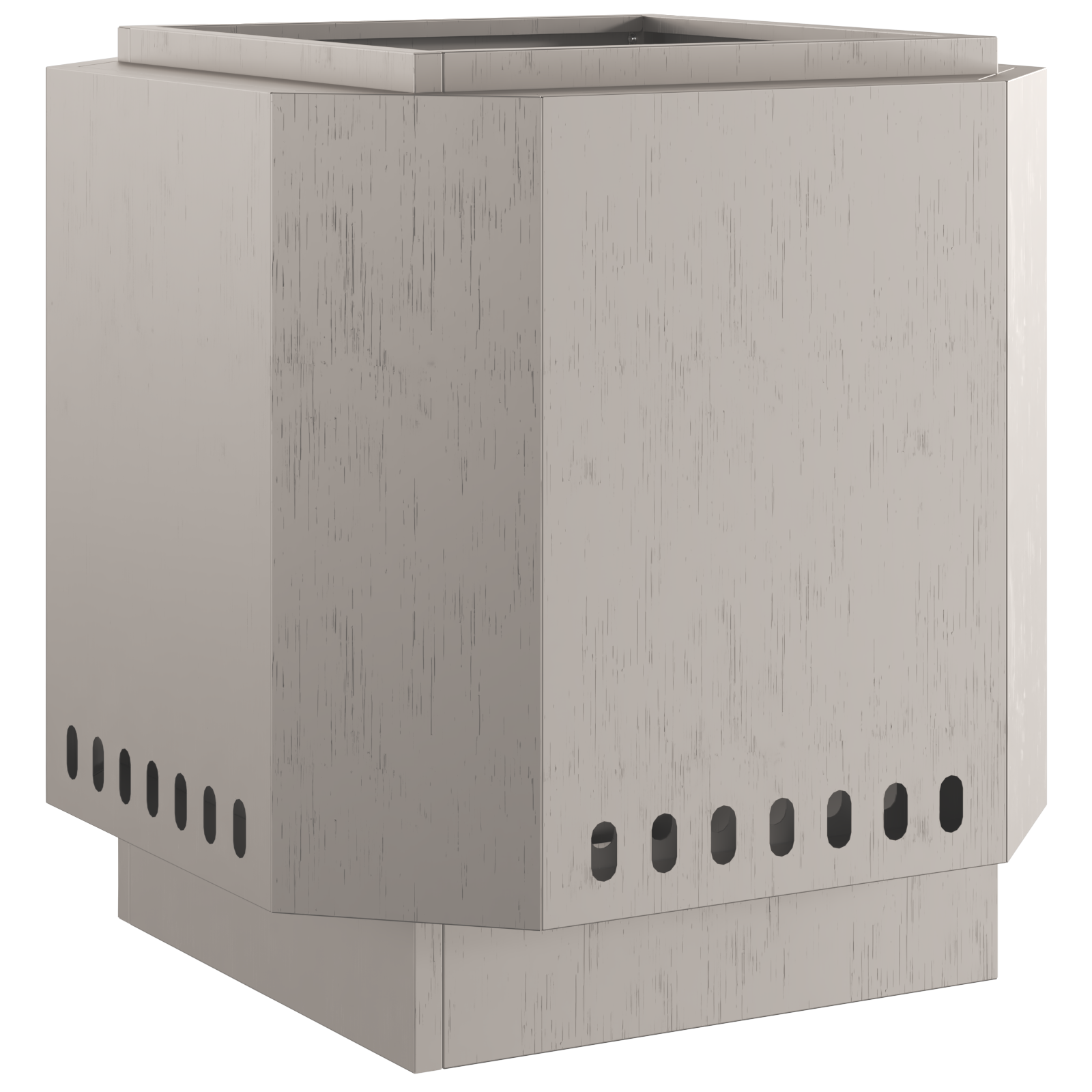 Focolare Senza Fumi 48x48x51 cm in Acciaio Antiruggine di