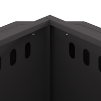 Focolare Senza Fumi Nero 38x38x51 cm in Acciaio di