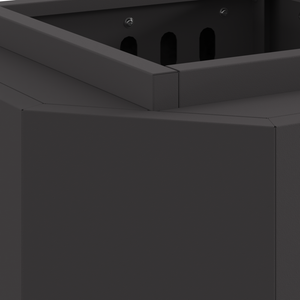 Focolare Senza Fumi Nero 38x38x51 cm in Acciaio di