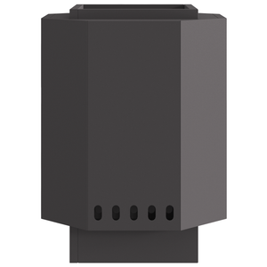 Focolare Senza Fumi Nero 38x38x51 cm in Acciaio di