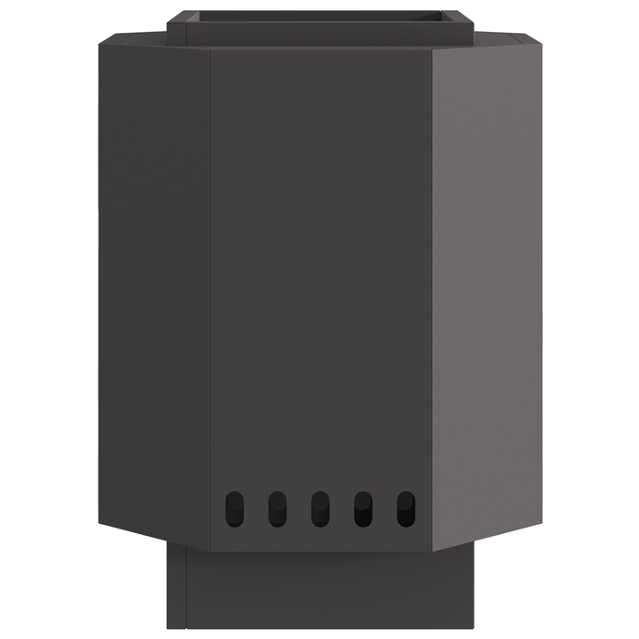 Focolare Senza Fumi Nero 38x38x51 cm in Acciaio di