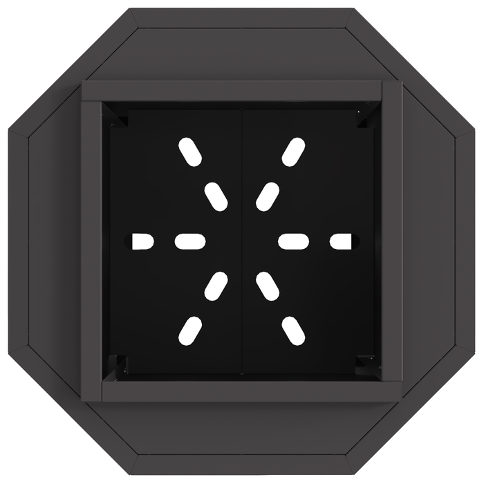 Focolare Senza Fumi Nero 38x38x51 cm in Acciaio di