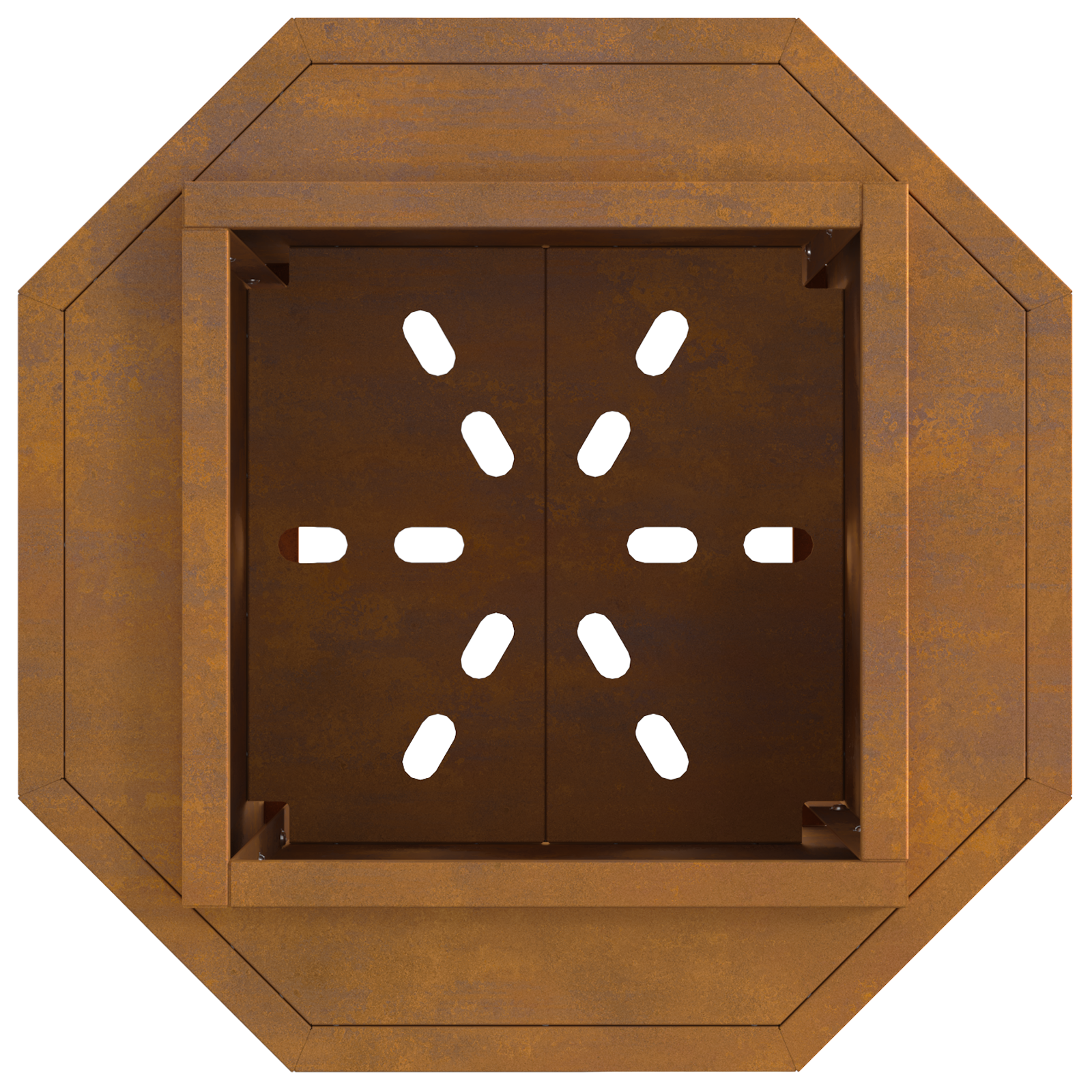 Focolare Marrone Acciaio Resistente agli Agenti Atmosferici