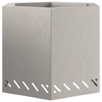 Caminetto senza fumi Esagonale 58x58x51 cm Acciaio invecchiato