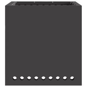 Focolare senza fumo Quadrato Nero 48x48x50 cm Acciaio