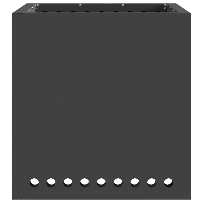 Focolare senza fumo Quadrato Nero 48x48x50 cm Acciaio