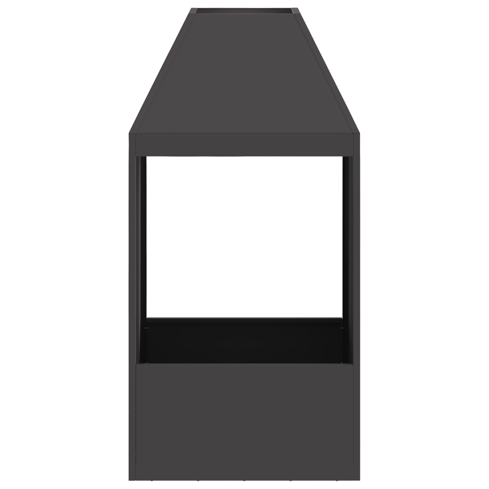 Braciere Nero  50x50x100 cm in Acciaio