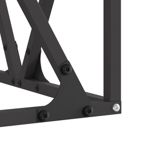 Braciere Quadrato Nero 50x50x35 cm Acciaio