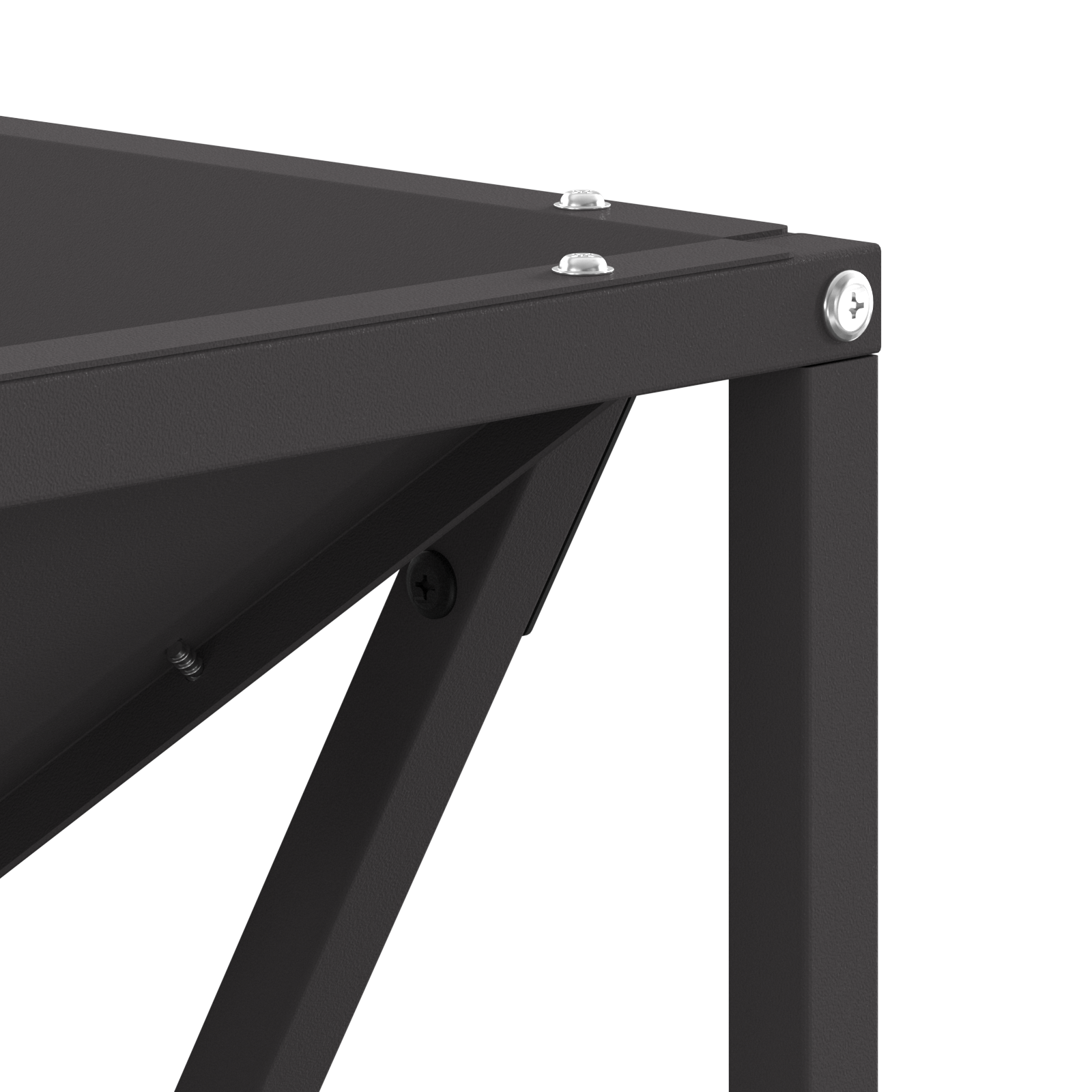 Braciere Quadrato Nero 50x50x35 cm Acciaio