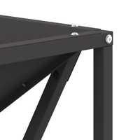 Braciere Quadrato Nero 50x50x35 cm Acciaio