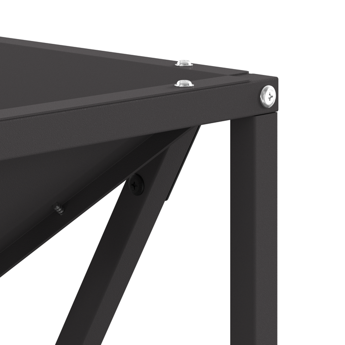 Braciere Quadrato Nero 50x50x35 cm Acciaio