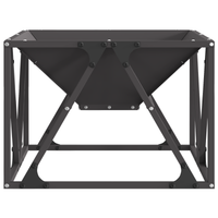 Braciere Quadrato Nero 50x50x35 cm Acciaio