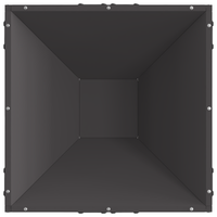 Braciere Quadrato Nero 50x50x35 cm Acciaio