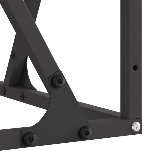 Braciere Quadrato Nero 80x80x40 cm Acciaio