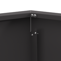 Focolare Esagonale Nero 75x75x28 cm Acciaio