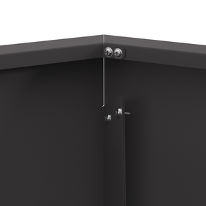 Focolare Esagonale Nero 75x75x28 cm Acciaio