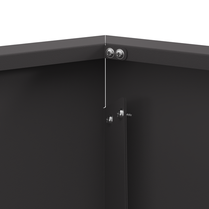 Focolare Esagonale Nero 75x75x28 cm Acciaio