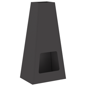 Focolare Nero 50x35x100 cm Acciaio
