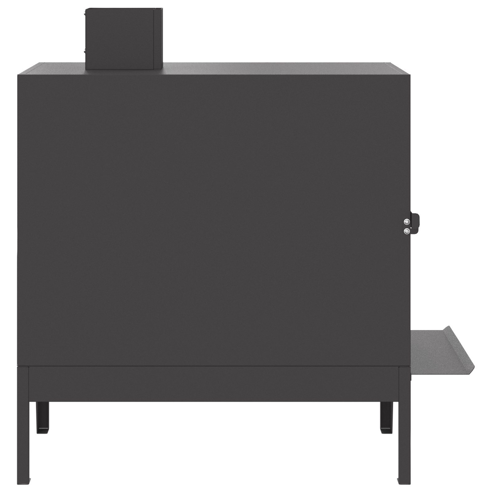 Stufa da Campeggio  con Camino Nera 35x50x60 cm Acciaio