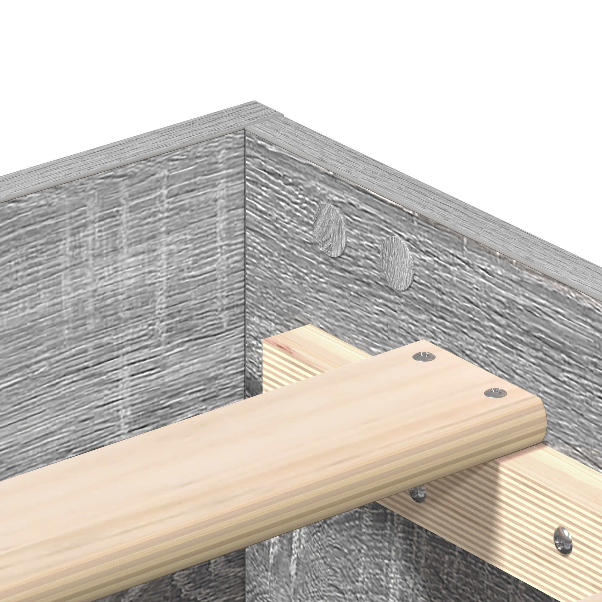 Letto 90x200 cm Grigio Sonoma in Legno Ingegnerizzato