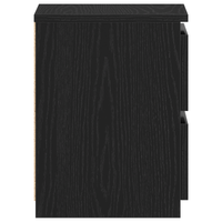 Comodino  con cassetti Nero Rovere 30x30x40 cm