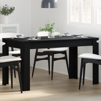 Tavolo da pranzo  Nero Rovere 140x74,5x76 cm in legno ingegnerizzato