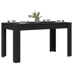 Tavolo da pranzo  Nero Rovere 140x74,5x76 cm in legno ingegnerizzato
