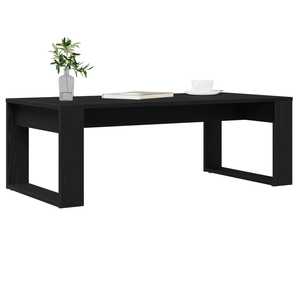 Tavolino da caffè in rovere nero 102x50x35 cm in legno ingegnerizzato