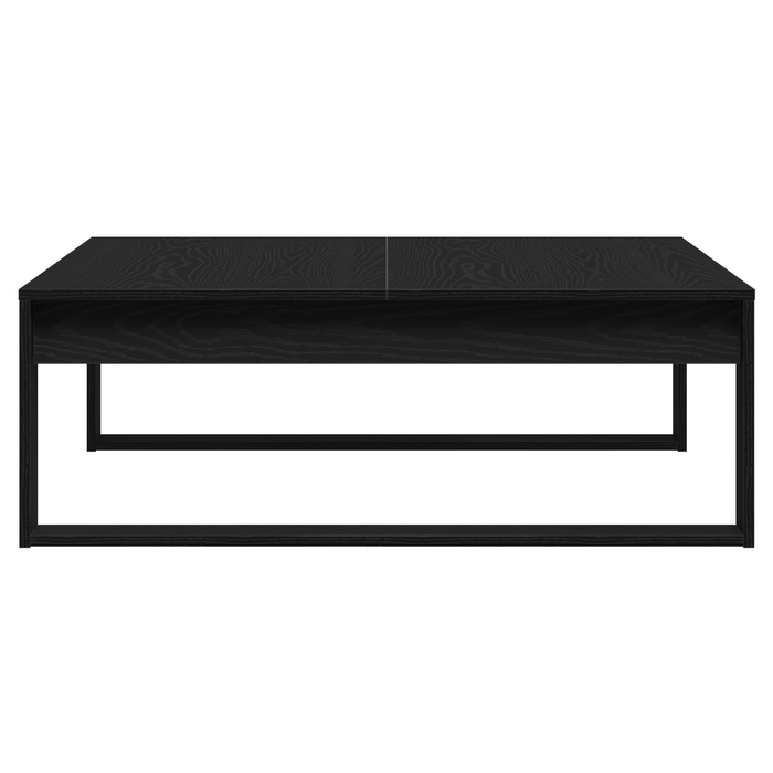 Tavolino da caffè  Nero Rovere 100x100x35 cm in legno ingegnerizzato