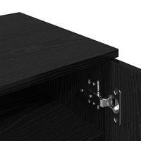 Armadio per scarpe  Nero Rovere 29,5x35x100,5 cm in Legno Ingengerizzato