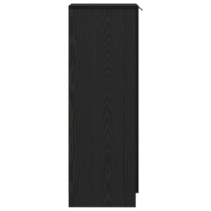 Armadio per scarpe  Nero Rovere 29,5x35x100,5 cm in Legno Ingengerizzato
