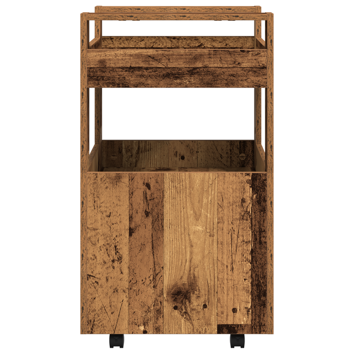 Carrello da Cucina  in Legno Invecchiato 60x45x80 cm in Legno Ingegnerizzato