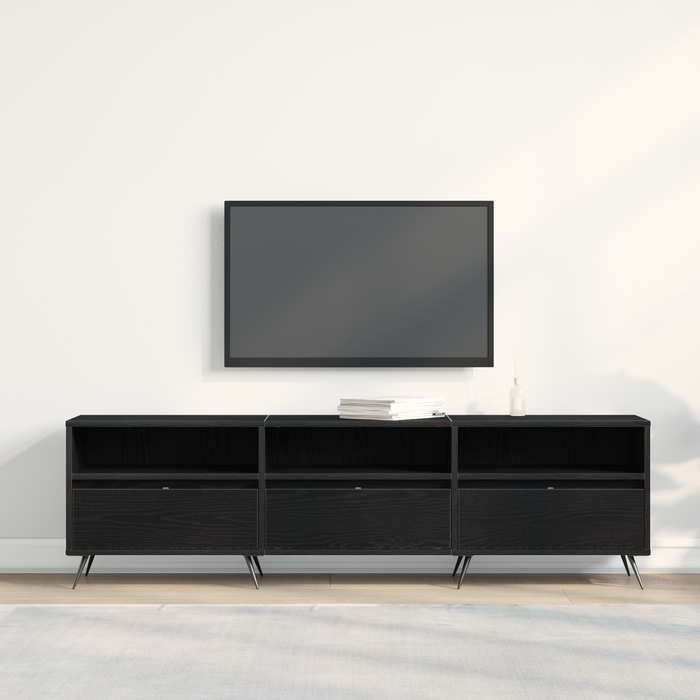 Cabinet TV Nero 150x30x44,5 cm Legno ingegnerizzato