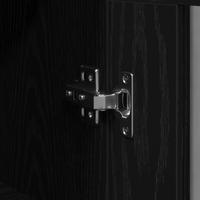 Armadio a Muro con Ante in Vetro Rovere Nero 69,5x34x90 cm