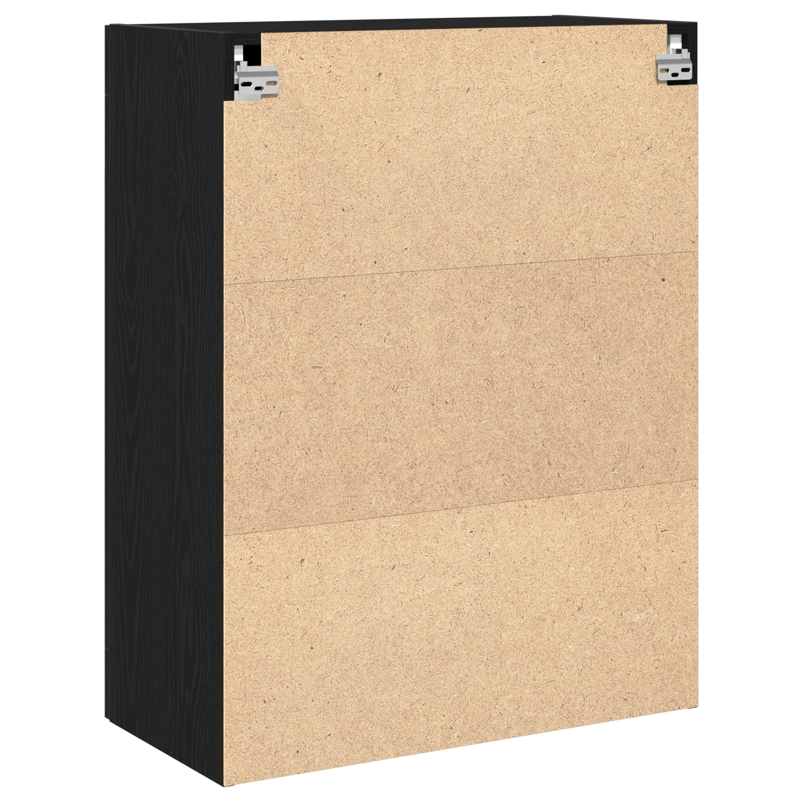 Armadio a Muro con Ante in Vetro Rovere Nero 69,5x34x90 cm