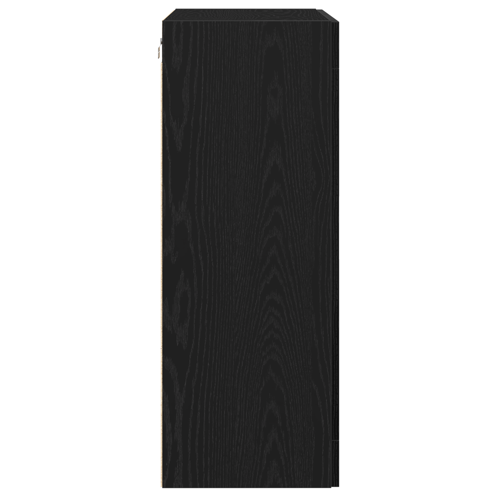 Armadio a Muro con Porte in Vetro Rovere Nero 69,5x34x90 cm