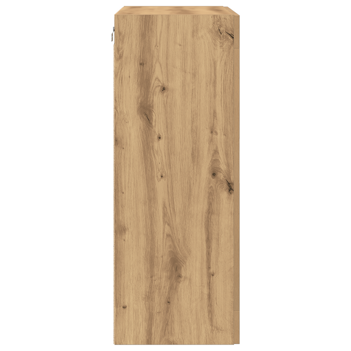 Armadio a Muro con Porte in Vetro Rovere Artigianale 69.5x34x90 cm