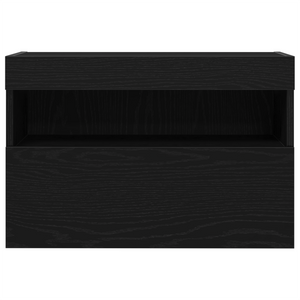 Armadi per TV  con luci LED 2 pcs Nero Rovere 60x30x40 cm