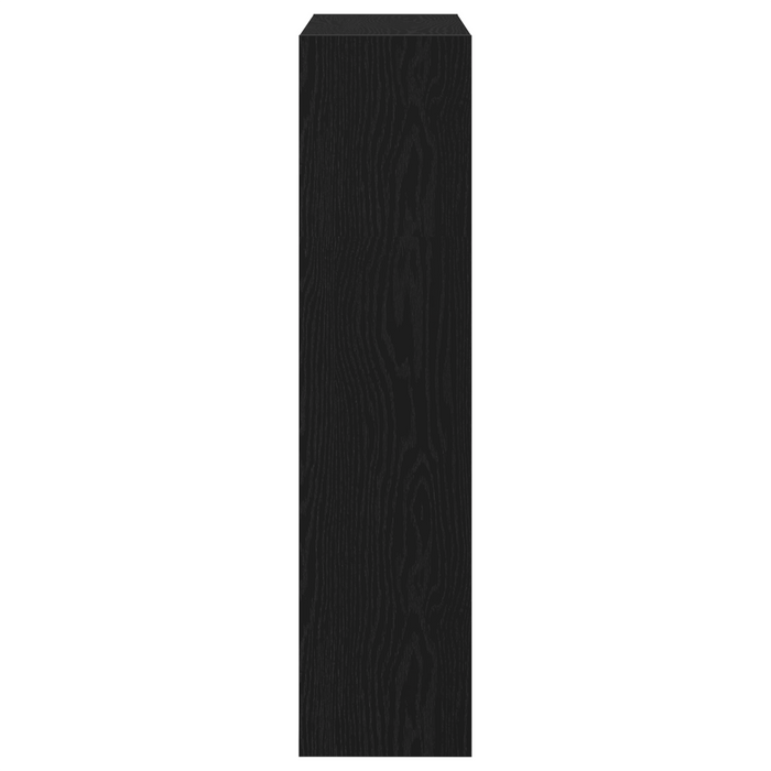 Scarpiera  con cassetto flip in rovere nero 80x21x87,5 cm