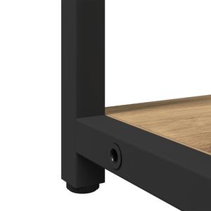 Mobiletto da bagno con specchio Rovere Artigianale 60x16x60 cm Legno Ingegnerizzato