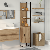 Armadio da bagno  Rovere Artigianale 33x33x185,5 cm Legno ingegnerizzato