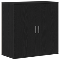 Credenza Rovere Nero 79x38x80 cm Legno Ingegnerizzato