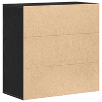 Credenza Rovere Nero 79x38x80 cm Legno Ingegnerizzato