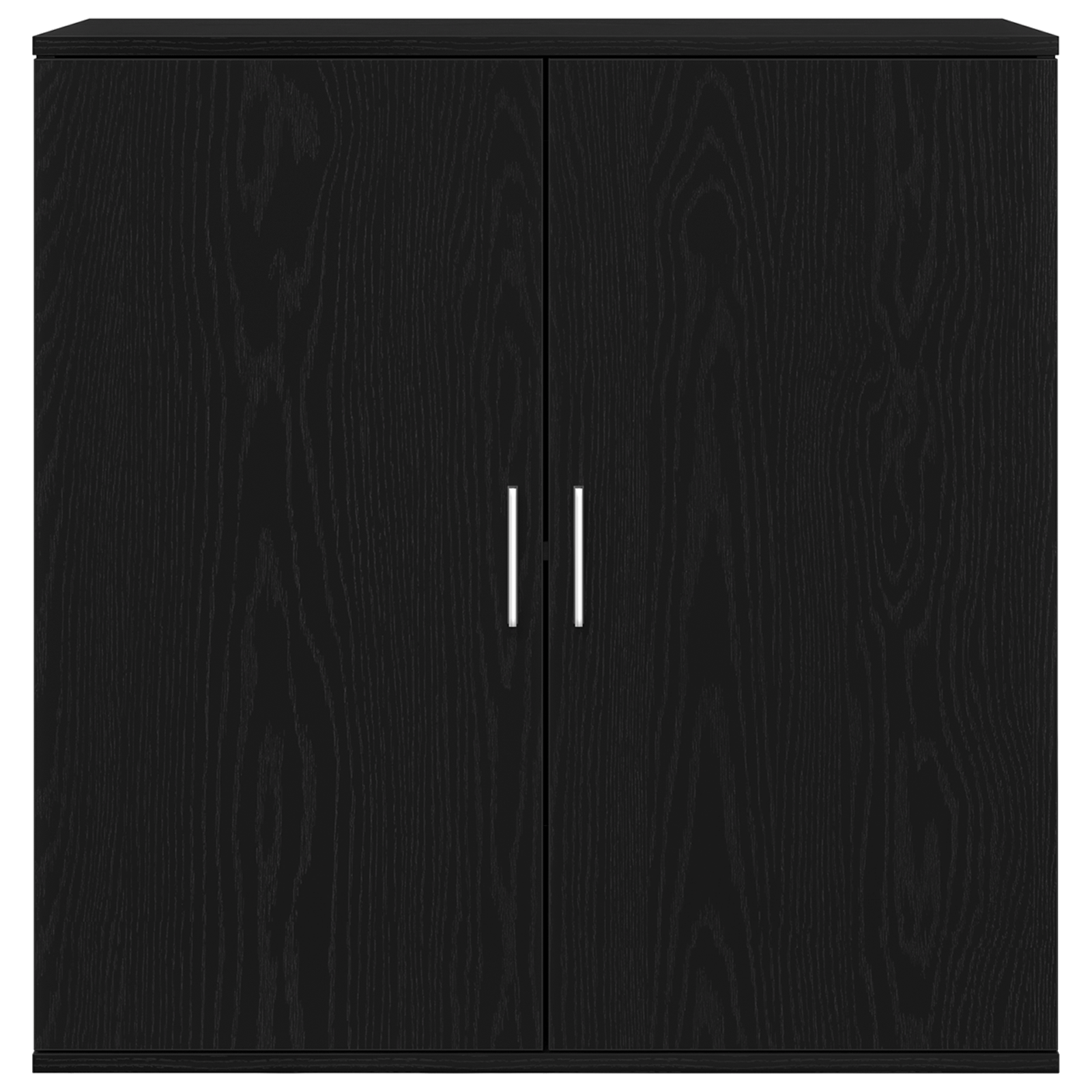 Credenza Rovere Nero 79x38x80 cm Legno Ingegnerizzato