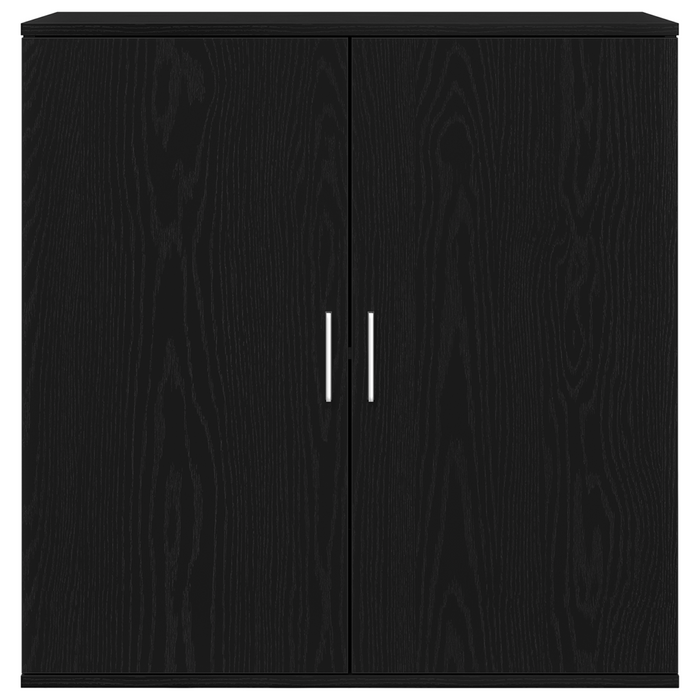 Credenza Rovere Nero 79x38x80 cm Legno Ingegnerizzato