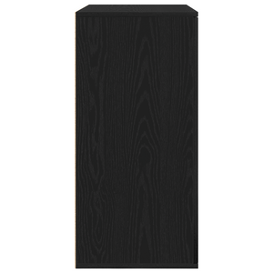 Credenza Rovere Nero 79x38x80 cm Legno Ingegnerizzato