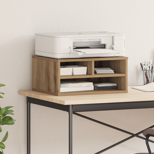 Supporto per Stampante Rovere Artigianale 49x40x22,5 cm Legno Ingegnerizzato